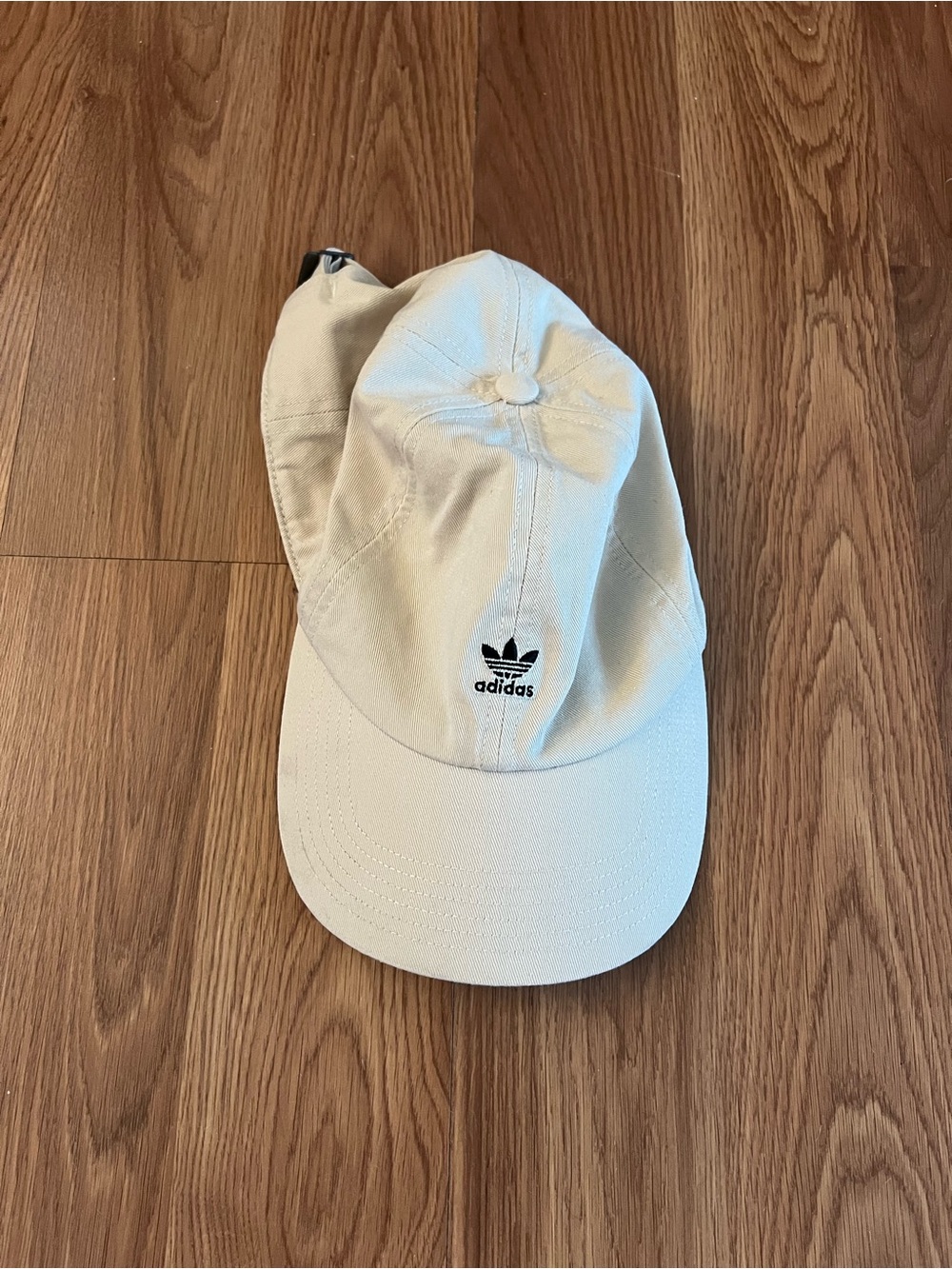 adidas women’s Cream/Black Trefoil Baseball Cap